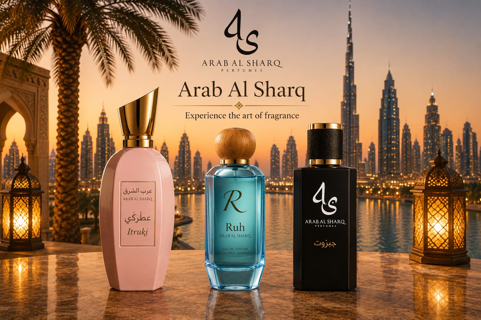 Arab Al Sharq signature perfume bottle